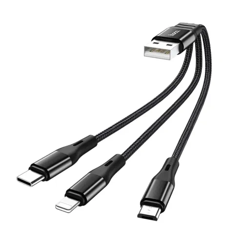 Hoco X47 3 in 1 (TA to Type-C, Lightning, Micro USB) Charging Cable